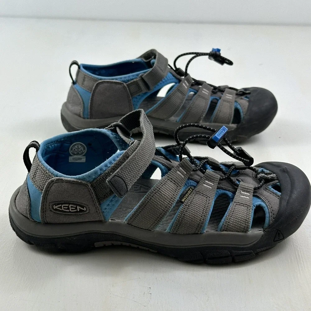 Keen Newport H2 Men's‎ 6 Grey Blue Hiking Closed Toe Water Sandals Shoes